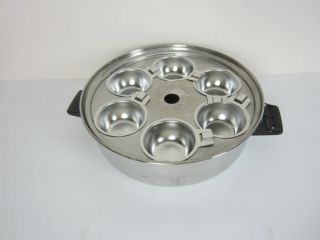 Egg Poacher Pan Stainless Steel Poached Egg Cooker With 6 Poaching Cups Vintage