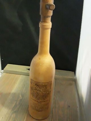 Vintage Olde Thompson 1970 Chateau Bordeaux Wood Wine Bottle Pepper Mill