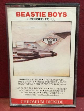 Vintage 1986 Beastie Boys - License To Ill - Rock Music Cassette Tape