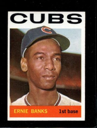 1964 Topps 55 Ernie Banks Exmt Cubs Hof Sba4683