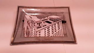 Vintage The Monteleone Hotel Orleans Glass Ashtray 5 X 7