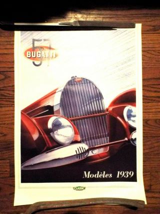 1939 Bugatti French France Automobile Car Vintage Advertisement Art Poster Print