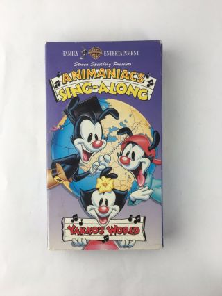 Vintage Animaniacs Sing Along VHS Tape Yakkos World VHS 1994 3