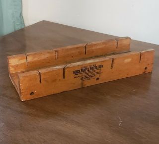 Vintage Wood Durall Rock Maple Mitre Box No.  416 Yonkers Ny