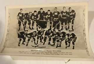 1933/34 Montreal Maroons Vintage Team Photo