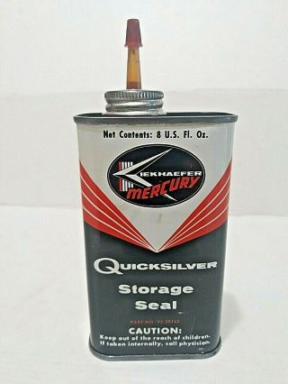 Vintage Kiekhaefer Mercury Quicksilver Storage Seal Can Outboard Engine Oil