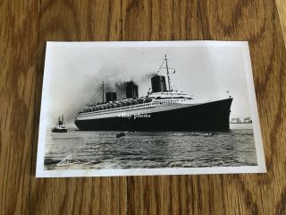 Ss Normandie Real Photo Card / French Line / Cgt