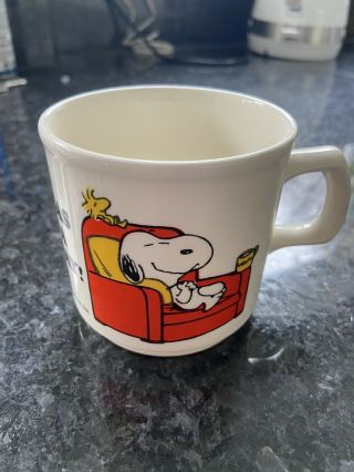 Vintage Snoopy And Woodstock Ceramic Mug ‘’this Has Been A Good Day’
