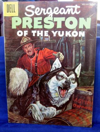 Vintage Sergeant Preston Of The Yukon Comic 1956 17 Dell Fn