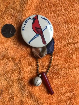 2 1/4 " Vintage St Louis Cardinals Pinback Pin Button World Series Musial Rare