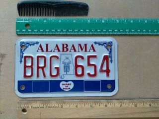 License Plate,  Alabama,  Motorcycle,  2007,  Graphics: Motorcycle,  Brg 654