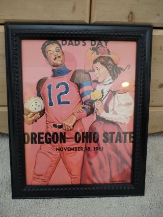 Ohio State Vs Oregon Official Program 1961 Dad 