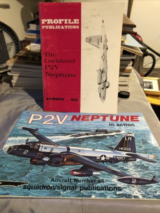 Two P2v Neptune Books - In Action And Profile Publications Softcover