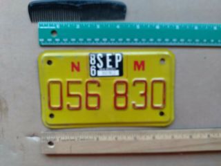 License Plate,  Mexico,  1986,  Motorcycle,  056 830