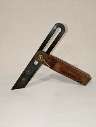 Vintage Stanley No.  25 Bevel - 8” Blade - T Bevel Square,  Rosewood And Brass