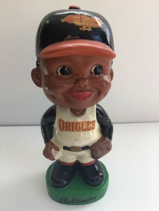 Rare Vintage Baltimore Orioles “black Face Series” Nodder (bobblehead) Ex.