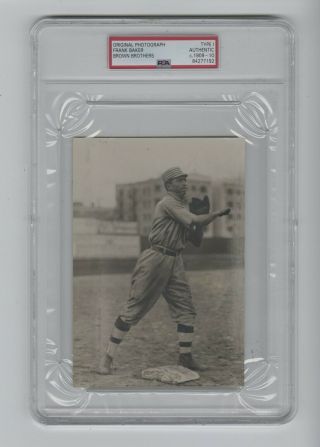 1910 Baseball Hofer Frank " Home Run " Baker Phila.  Athletics Type 1 Photo Psa