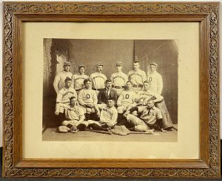 Antique 19th C.  1890 Dartmouth College Baseball Team Large Cabinet Photo Id’d