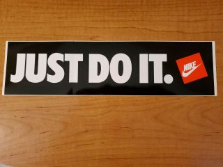 Vintage Nike " Just Do It " Bumper Sticker From The 1980 