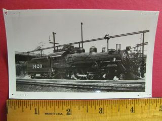 Atchison Topeka & Santa Fe Railroad 4 - 4 - 2 Locomotive 1420 Photo At&sf Rr History