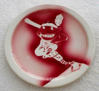1963 Cleveland Indians Stadium Club Ceramic Dish W/chief Wahoo