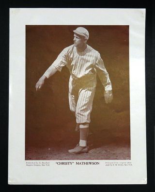 The Big Six Giants Pitching Ace Christy Mathewson M114 Premium Baseball Poster