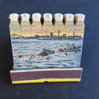 Vintage Roberts At - The Beach Feature Matchbook With Blackie