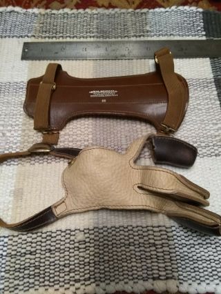 Vintage Wrist Brace / Guard Ben Pearson And Archery Glove Unlabeled Set