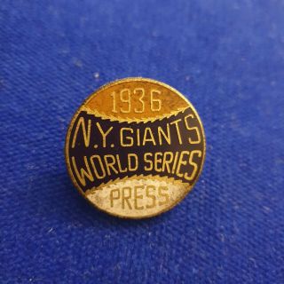 World Series York Giants 1936 Press Pin