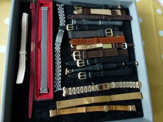 Joblot Of Vintage Ladies Watch Straps & Bracelets Old Stock