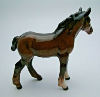 VINTAGE SMALL BESWICK SHIRE HORSE FOAL BROWN GLOSS - PERFECT 3