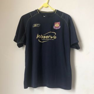 Vintage West Ham United Football Shirt 2003/04 Away Reebok Mens S