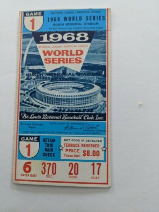 1968 World Series Ticket Game 1