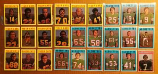 1972 Opc (o - Pee - Chee) Cfl Football Complete Set Of 132,  Unmarked Checklist