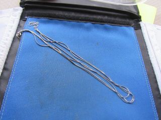 Vintage Sterling Silver Three Strands Necklace 19 " Long,  Italy,  Chain