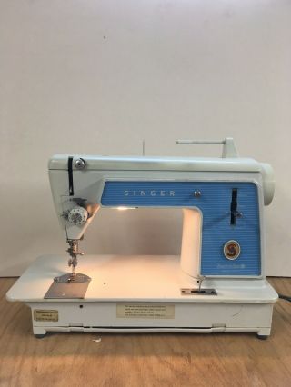 Singer 604e Touch And Sew Vintage Sewing Machine W/original Pedal Tested/working