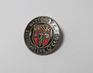 Watford Fc - Vintage Supporters Club Enamel Badge.