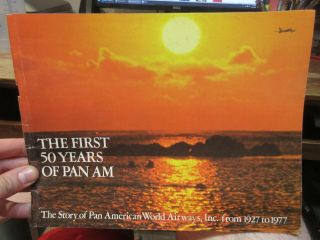1977 History Of Pan American World Airways Pan Am Book Airplane Plane 50 Years