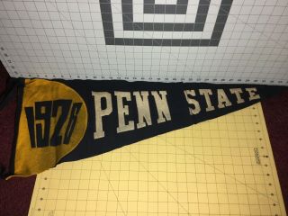 1926 Antique Felt Wool Penn State Pennant 34” X 13.  5” Made By Ohio Pennant Co