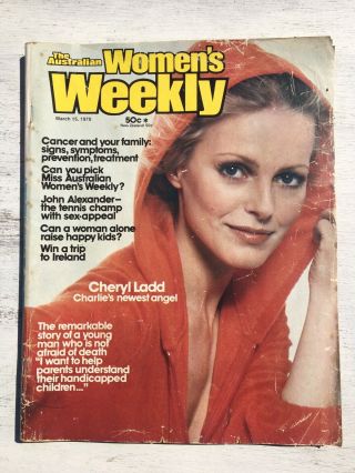 Vintage 70’s Australian Women’s Weekly Cheryl Ladd Charlies Angels Mar 1978
