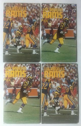 Eric Dickerson (los Angeles Rams) 1984 Nfl Pocket Schedules (4)