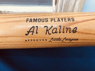 Nr Vtg Al Kaline Wilson A1512 Wood Baseball Bat Little League Flame Fused 2