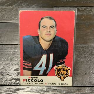Bryan Piccolo Rookie Card 1969 Topps 26 Vintage Card Chicago Bears