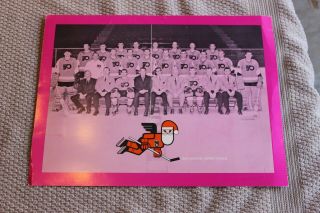 1967 - 68 Philadelphia Flyers Nhl Hockey 9 " X 12 " Christmas Card