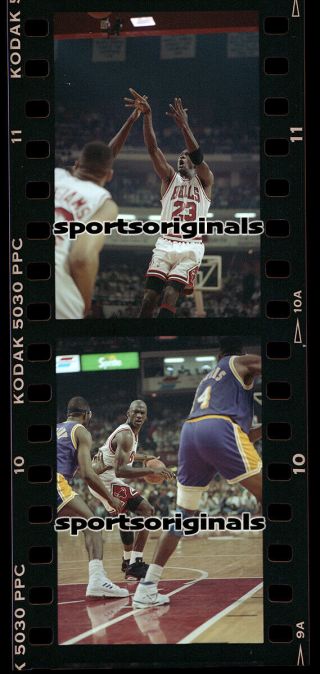 Michael Jordan - Bulls - 35mm Color 2 - Negative Strip - 1991 Finals
