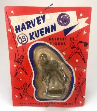 1956 Big League Stars Detroit Tigers Harvey Kuenn Plastic Toy Figurine On Card