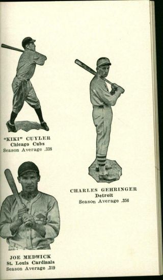 1934 Famous Sluggers Yearbook How To Raise Your Batting Average LOU GEHRIG Cover 3