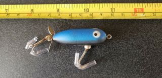 Vintage Heddon Tiny Torpedo Fishing Lure Blue C - Lector