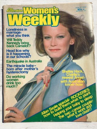 Vintage 70’s Australian Women’s Weekly Shelley Hack Charlie’s Angels Jun 1979