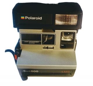 Polaroid Sun 600 Vintage Instant Film Camera With Flash And